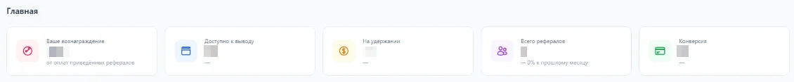 Скрин 1. Карточки со статистикой. 